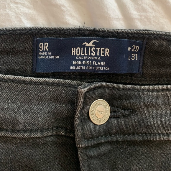 Hollister Black High Rise Flare Jeans | W29 L31 9R - Picture 3 of 3